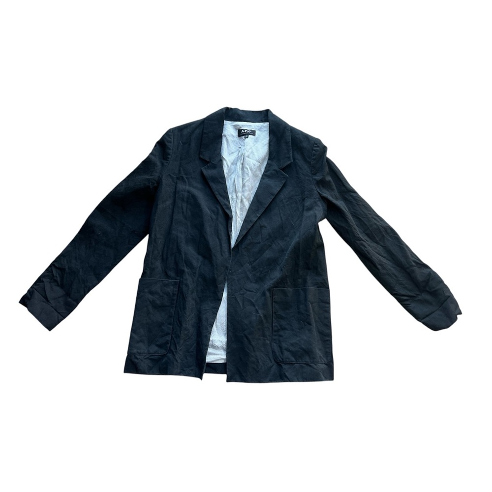Black A.P.C. Linen Blazer